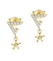 Charming CZ Stone Silver Ear Stud STS-5102